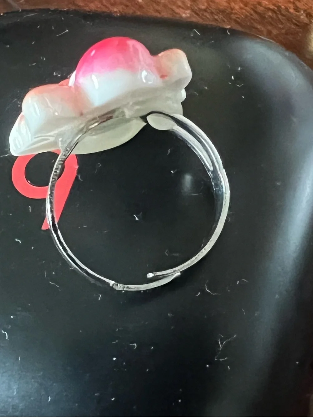 New Cute Christmas Fox Ring with Santa hat and rhinestone Accent os girls